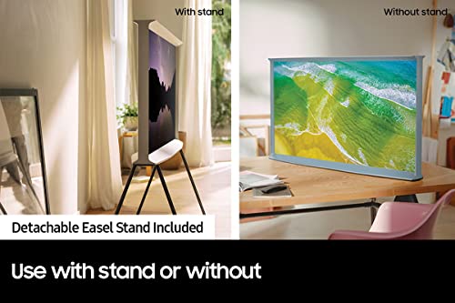 SAMSUNG 43-Inch Class The Serif LS01B Series - QLED 4K, I-Shaped Design, Anti-Reflection Matte Display, -Portable Easel -Stand, Ambient Mode+ Smart -TV -w/ Alexa Built-in (QN43LS01BAFXZA,Latest Model)