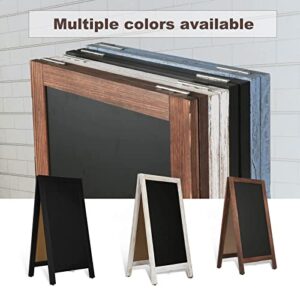 4 THOUGHT A-Frame Magnetic Sidewalk Chalkboard Sign 40" x 20", Classic Wooden Freestanding Sidewalk Sign, Double-Sided Sign Board for Restaurant Shop Wedding Party, Black