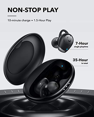 Soundcore by Anker Life A2 NC Multi-Mode Noise Cancelling Wireless Earbuds, ANC Bluetooth Earbuds with 6-Mic Clear Calls, 35-Hr Playtime, and Deep Bass, Fast Charging, Transparency, and App(Renewed)