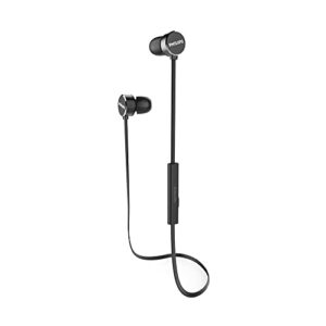 philips un102 upbeat in-ear wireless bluetooth with microphone, around the neck, in-ear bluetooth, magnetic earbuds, 7hr playtime, (taun102) black