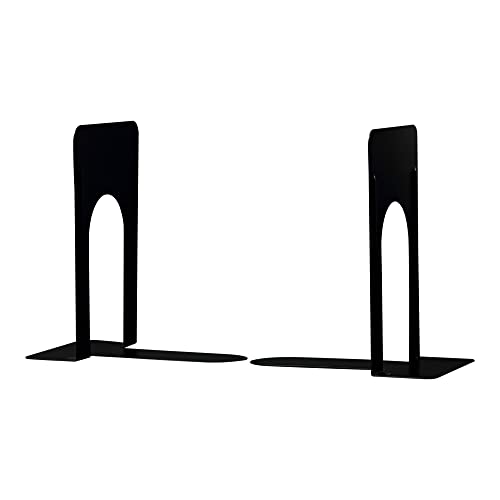 Universal Economy Bookends, Standard, 5-7/8" x 8-1/4" x 9", Heavy Gauge Steel, Black (54091)