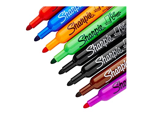 SHARPIE 22480Pp Flip Chart Marker, Bullet Point, 8/Pk, Assorted