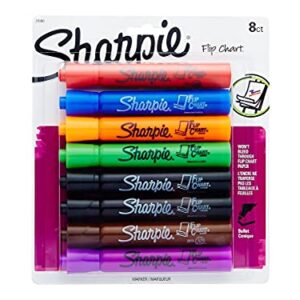 SHARPIE 22480Pp Flip Chart Marker, Bullet Point, 8/Pk, Assorted