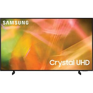 SAMSUNG UN43AU8000FXZA 43 Inch 4K Crystal UHD Smart LED TV Bundle with Premium 1 YR CPS Enhanced Protection Pack