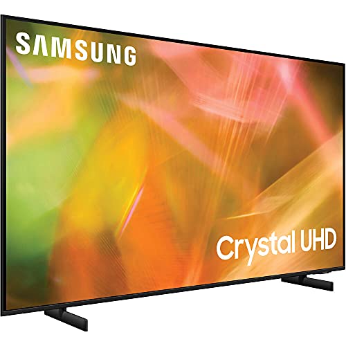 SAMSUNG UN43AU8000FXZA 43 Inch 4K Crystal UHD Smart LED TV Bundle with Premium 1 YR CPS Enhanced Protection Pack