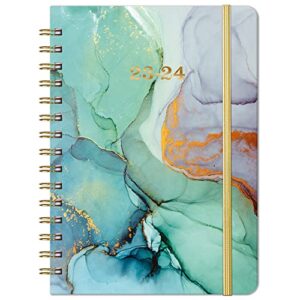 Planner 2023-2024 - Jul.2023 - Jun.2024, Academic Planner 2023-2024, 2023-2024 Planner Weekly & Monthly with Tabs, 6.3" x 8.4", Hardcover with Back Pocket + Thick Paper + Twin-Wire Binding, Daily Organizer - Green