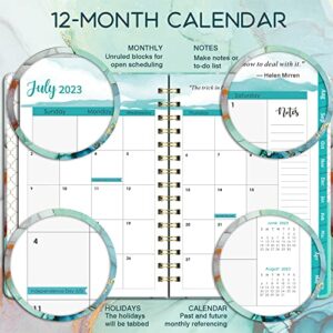 Planner 2023-2024 - Jul.2023 - Jun.2024, Academic Planner 2023-2024, 2023-2024 Planner Weekly & Monthly with Tabs, 6.3" x 8.4", Hardcover with Back Pocket + Thick Paper + Twin-Wire Binding, Daily Organizer - Green