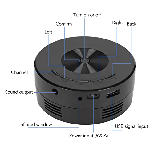 Mini Projector,Video Projector,AuKing 2023 Upgraded 1080P Supported Outdoor Projector,Kids Gift,Movie Projector for Outdoor Use,50% Zoom, Compatible with HDMI,USB,Laptop,iOS,Android Phone and TV Box