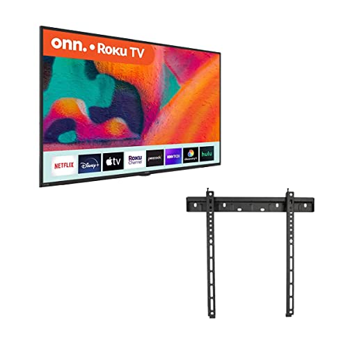 ONN 43-Inch TV Class FHD 1080p LED Smart TV Compatible with Netflix, Disney+, HBO Max, Prime Video + Free Wall Mount (No Stands) 100069992 (Renewed)