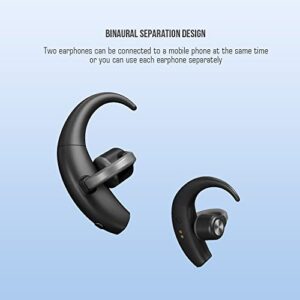 LEAGLEE Wireless Ear Clip Bone Conduction Headphones - Open Ear Headphones Bluetooth 5.3 IPX5 Waterproof Wireless Earbuds with Earhooks Microphone for Workout, Gym, Running, Cycling, Hiking, Driving