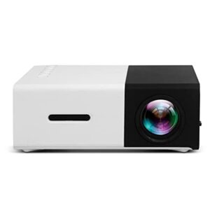 mini projector portable 1080p led projector home cinema theater indoor ,outdoor movie projectors support laptop pc smartphone hdmi input great gift pocket projector for party black white
