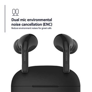 Nokia Go Earbuds+ True Wireless Earbuds TWS-201BK - Portable Bluetooth 5.0 in-Ear Headphones with Touch Control - Comfortable Fit, Voice Assistant-Enabled, 26 Hours Use with Charging Case - Black