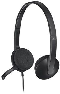 logitech usb headset h340, stereo, usb headset for windows and mac (certified refurbished)