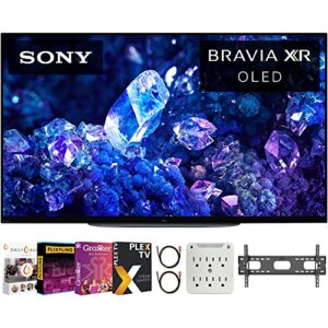 sony xr42a90k bravia xr a90k 42 inch 4k hdr oled smart tv 2022 model bundle with premiere movies streaming + 37-100 inch tv wall mount + 6-outlet surge adapter + 2x 6ft 4k hdmi 2.0 cable