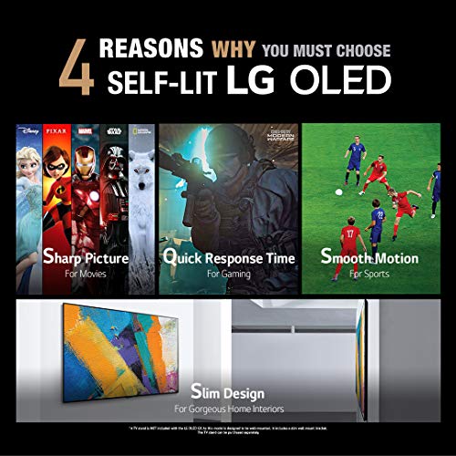 LG OLED BX Series 65” Alexa built-in 4k Smart TV (3840 x 2160), 120Hz Refresh Rate, AI-Powered 4K, Dolby Cinema, WiSA Ready (OLED65BXPUA, 2020)