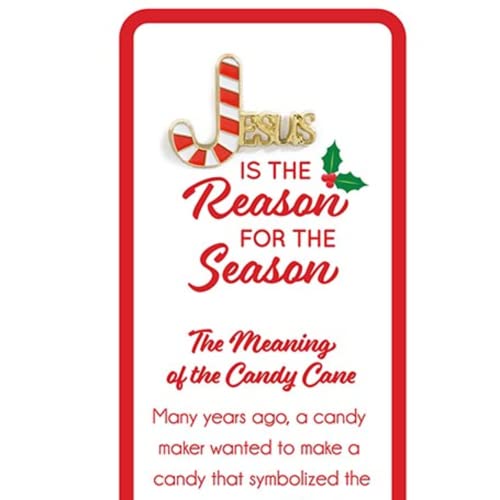 Jesus is The Reason for The Season Christian Pin and Bookmark for Christmas Time Gifts, and Stocking Stuffers for Book Lovers, 6 Inches Tall