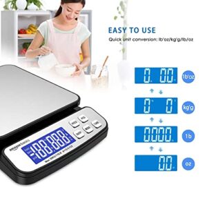 Amazon Basics Digital Postal Table Top Scale - AC Adapter, Counting Function, 110 Pound Capacity, 0.1 Ounce Readability