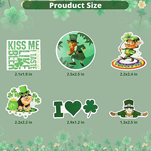 200Pcs St Patrick's Day Stickers,Water Bottle Stickers for Kids Adults Cute Vinyl Waterproof Stickers Accessories DIY for Laptop Water Bottle Envelopes Crafts Scrapbooking,St Patrick's Day Decorations Party Home Supplies