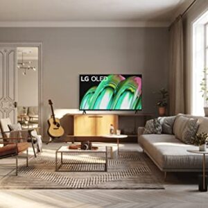 LG 55-Inch Class OLED A2 Series Alexa Built-in 4K Smart TV, 60Hz Refresh Rate, AI-Powered 4K, Dolby Vision IQ and Dolby Atmos, WiSA Ready, Cloud Gaming (OLED55A2PUA, 2022) (Renewed)