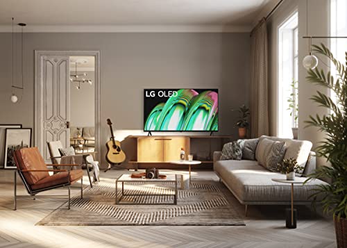 LG 55-Inch Class OLED A2 Series Alexa Built-in 4K Smart TV, 60Hz Refresh Rate, AI-Powered 4K, Dolby Vision IQ and Dolby Atmos, WiSA Ready, Cloud Gaming (OLED55A2PUA, 2022) (Renewed)