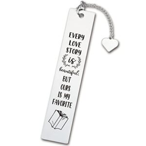 every love story is beautiful funny inspirational bookmark gifts for women, bookmarks for daughter bookworm sister girl book friend sister gifts friendship gifts