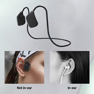 Bone Conduction Headphone Stereo Surround Not in-Ear Sport Earbuds Wireless Headset for Fitness Black B