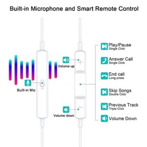 USB C Headphones, USB C Earbuds for Samsung Galaxy S23 Ultra S23+ USB Type C Wired Headphone with Microphone HiFi Stereo USB C Earbuds for Galaxy S23 S22 Ultra S21 FE Z Flip 4 Oneplus 10 Pro (2 Pack)