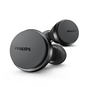 philips t8506 true wireless headphones with noise canceling pro (anc), wind noise reduction & bluetooth multipoint connectivity, black