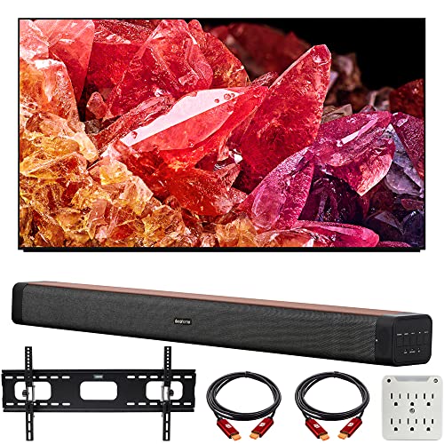 Sony XR75X95K 75" BRAVIA XR X95K 4K HDR Mini LED TV with Smart Google TV (2022 Model) Bundle with Deco Home 60W 2.0 Channel Soundbar, 37"-100" TV Wall Mount Bracket Bundle and 6-Outlet Surge Adapter