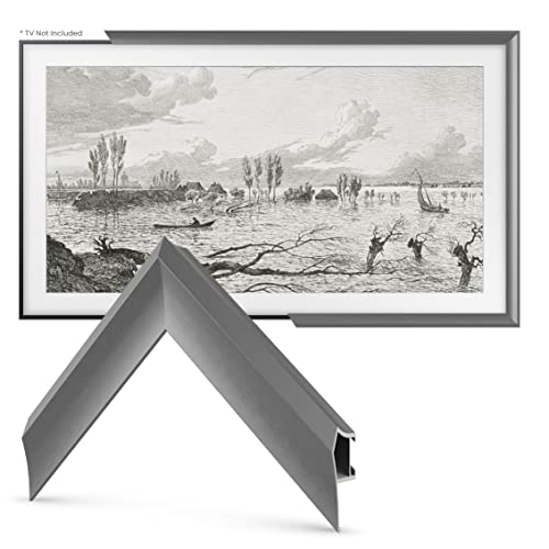 Deco TV Frames Alloy Prismatic - Graphite Bezel Compatible ONLY with Samsung The Frame TV (50", Fits 2021-2023 Frame TV)