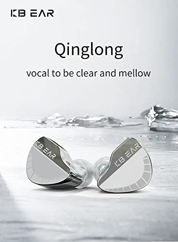 KBEAR Qinglong in Ear Wired Headphone,PU+PEEK Double-Layer Composite Diaphragm in Ear Monitor Stage IEM,Noise Cancellation HiFi Headset with Detachable Cable for Singer Musicial