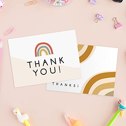 Modern Rainbow Thank You Greeting Cards / 24 Baby Shower Note Cards With White Envelopes / 6 Adorable All Occasion Thanks Designs/Made In USA