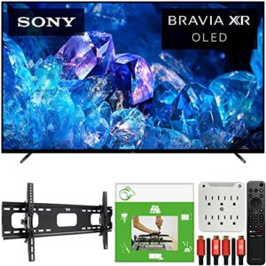sony xr55a80k bravia xr a80k 55 inch 4k hdr oled smart tv 2022 model bundle with taskrabbit installation services + deco mount wall mount + hdmi cables + surge adapter