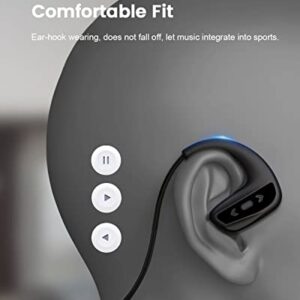 CYBORIS Wireless Bluetooth Headphones, IPX8 Waterproof Swimming Headphones, 16GB Mp3 Player Workout Headphones - Built-in Bone Conduction Waterproof Horn in-Ear Earphones for Run, Swim, Cycle