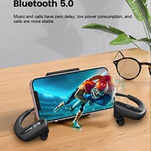 CYBORIS Wireless Bluetooth Headphones, IPX8 Waterproof Swimming Headphones, 16GB Mp3 Player Workout Headphones - Built-in Bone Conduction Waterproof Horn in-Ear Earphones for Run, Swim, Cycle