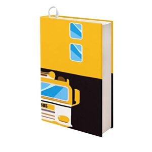 todiyaddu cool robot book sleeve protector with ribbon for children positioning pages save time paperback jacket stretchable book covers practical gifts (yellow)