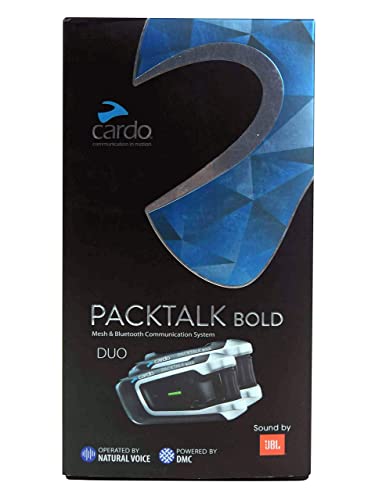 CARDO PTB00101 JBL PACKTALK BOLD DUO Sound by JBL HEADSET 2-PACK, PTB00101 Motorcycle Bluetooth Communications System Sound by JBL DUO PACK, PTB00101