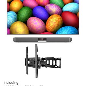 KUVASONG True 1500 Nits 55 Inch 4K Sun Readable Smart Outdoor TV with External 40W Sound Bar and Swiveling TV Wall Mount Bracket