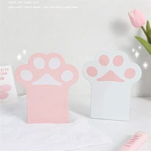 Wonzonewd File Sorters Cute Paw Book Stand Holder Shelf Desktop Bookends for Kid Child Student (Color : Pink)