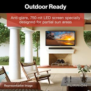 Aurora 43-Inch Partial-Sun 4K LED Outdoor Smart TV - Weatherproof HDR10 LED Outdoor Television with Anti-Glare, 750-Nit LED Screen, Tempered Glass, External Antennas for Partially Sunny Outdoor Areas