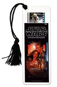 star wars episode ii: attack of the clones filmcells laminated 2×6 bookmark with 35mm clip of film and tassel
