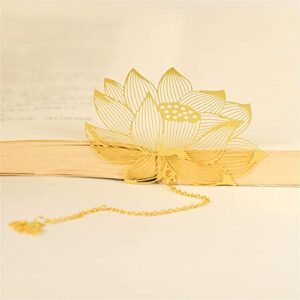Metal Bookmarks with Chain Golden Hollow Leaf Bookmark Unique Leaf Plant Gifts Bookmark for Women Men Book Lovers Writers Readers(Apricot Chain)