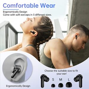 Atapeas Wireless Earbuds, Bluetooth 5.3 True Wireless Stereo Headphones with Charging Case LED Power Display IPX7 Waterproof Earphones TWS Ear Buds with 4 ENC Noise Cancelling Mic for Android iPhone