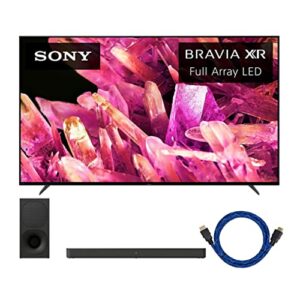 sony bravia xr x90k 4k hdr full array led tv with smart google tv (55-inch), ht-s400 2.1-channel soundbar with powerful wireless subwoofer and high-speed hdmi cable with ethernet bundle (3 items)