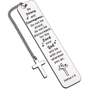 Metal Bookmark with Cross Pendant Inspirational Mark Gifts Book Page Teacher's Day Book Reading Stationery Student