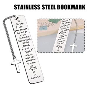 Metal Bookmark with Cross Pendant Inspirational Mark Gifts Book Page Teacher's Day Book Reading Stationery Student