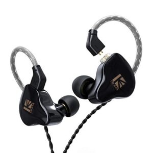 Kinboofi KBEAR KS1 in Ear Monitors, 1DD HiFi Earphones, Noise Canceling Earbuds Headphone Dynamic Headset with Detachable 2 Pin Cable (Black No Mic)