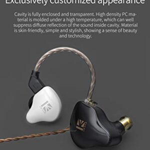 Kinboofi KBEAR KS1 in Ear Monitors, 1DD HiFi Earphones, Noise Canceling Earbuds Headphone Dynamic Headset with Detachable 2 Pin Cable (Black No Mic)