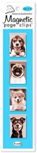 re-marks puppy smile mini photo sepia tone magnetic page clips set of 4