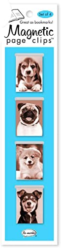 Re-marks Puppy Smile Mini Photo Sepia Tone Magnetic Page Clips Set of 4